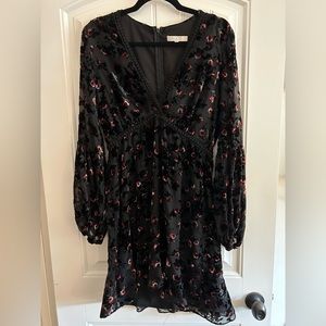 WAYF | Velvet Burn-out Mini Dress
